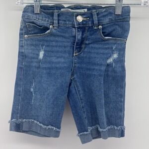 Signature Levi Strauss Bermuda Shorts Girls Size 7 Distressed‎ Denim